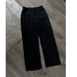HM Womens Blue Wide Leg Dress Pants Office Casual Trousers Size 8